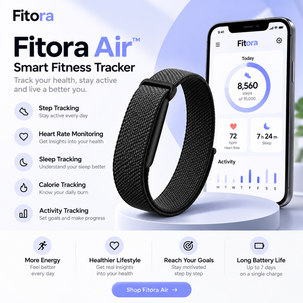 Fitora Air™ — Smart Fitness Band